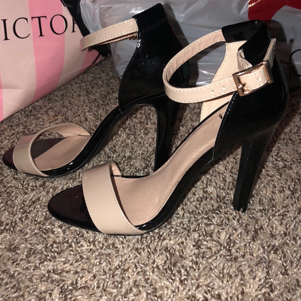 Black and nude heels